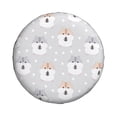 thumbnail image 4 of Spare Tire Cover, Cute Hamster Sunflower Seed Gray Wheel Cover Tire Covers For Trailers Car Truck Camper Universal Tire Covering Fits Diameter14"-17", 4 of 4