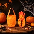 thumbnail image 7 of Halloween Trick or Treat Bag, Orange Pumpkin Candy Bucket with Handle, Spooky Handheld Prop for Parties and Costumes, Festive Storage Sack, 7 of 7
