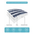thumbnail image 5 of Quilts Twin-XL Size Bedding Set, Nautical Striped Lightweight Quilted Comforter, Summer Coastal Ocean Navy Blue White Soft Reversible Bedspread Coverlet with Pillow Covers for All Season, 68" x 98", 5 of 7