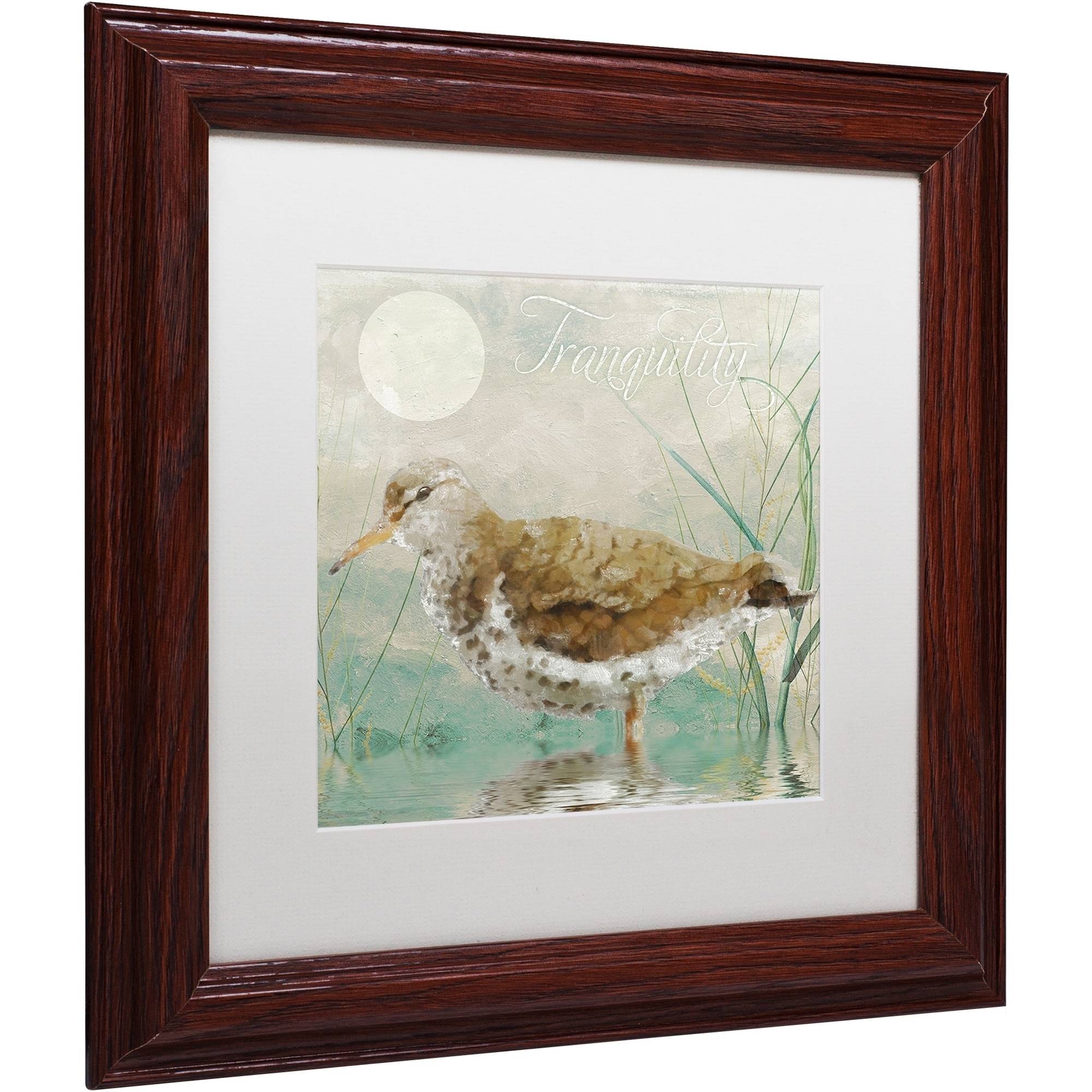 Trademark Fine Art "Sand Piper II" Canvas Art by Color Bakery White Matte, Wood Frame
