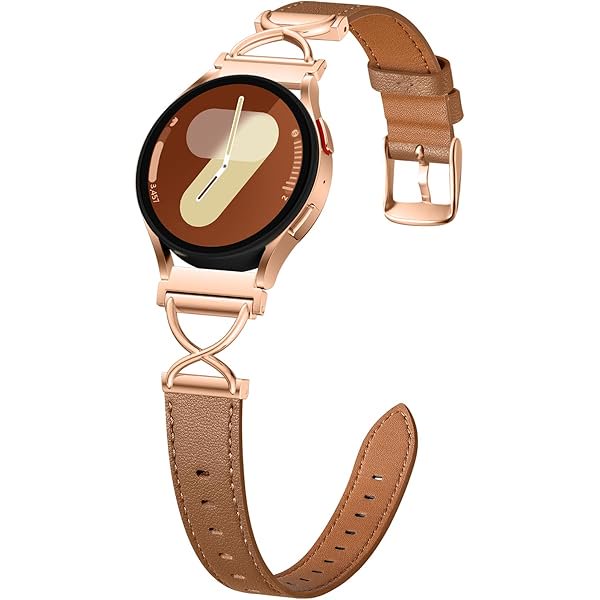 wonima44 Leather Band Compatible with Samsung Galaxy Watch 7 Band 6 5 4 FE 40mm 44mm, Watch 6 Classic/5 pro/Active 2, 20mm Dressy Replacement Strap with X-Shape Design for Samsung Watch Bands Women
