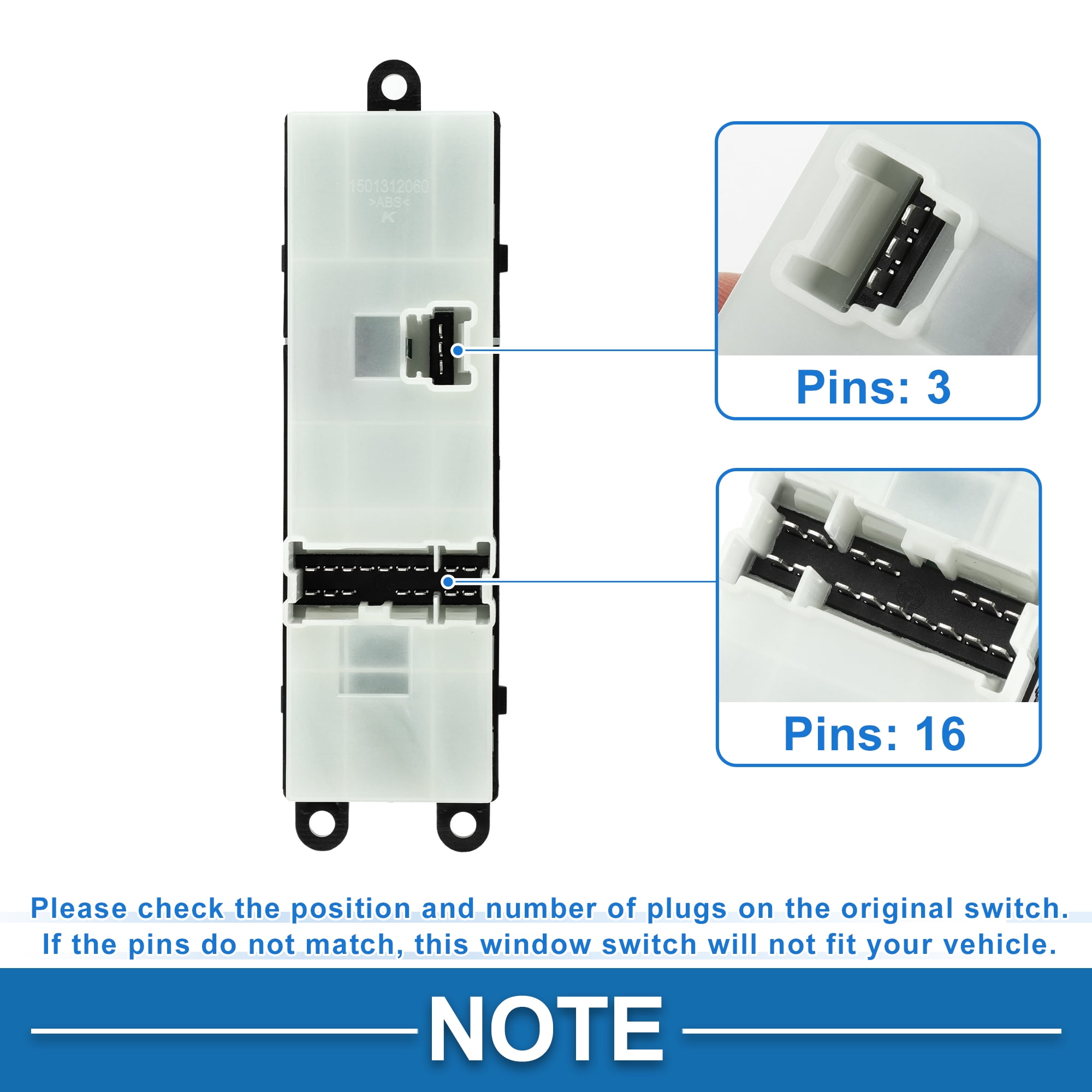ABSOPRO Power Window Switch For Subaru Forester 2007-2012 - Front Left Driver Side (Part# 83071SC080)