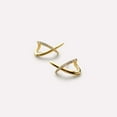 thumbnail image 4 of Faty-T Gold Earrings For Women 14k Gold Plated X Cubic Zirconia Stud Earrings Hypoallergenic Trendy Dainty Simple Minimalist Jewelry Gifts for Her, 4 of 7