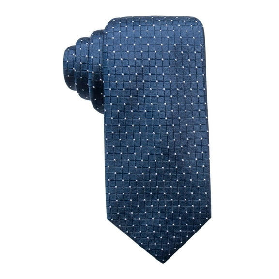 Ryan Seacrest Mens Silk Polka Dot Regular Tie Navy O/S