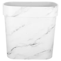 Hemobllo Narrow Bathroom Wastebasket Oval Shaped Plastic Stain Resistant for Household 1Set