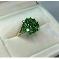 thumbnail image 4 of Hitanshu Jewels Round Cut Green Cubic Zirconia Wedding Band Ring for Her 14K White Gold Finish, 4 of 5