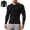 Black, variant on LTTVQM 2 Pack Compression Shirts Men Long Sleeve Lightweight Breathable Rash Guard Workout Undershirt Casual Basic Layer Athletic Running Sports Tops Black L