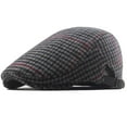 thumbnail image 2 of SikaFu Beret Cap Plaid Wool Beret Hat Men Women Adjusted Ivy Newsboy Flat Cap Male Female Artist Painter Autumn Winter Hat Beret, 2 of 6
