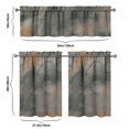 thumbnail image 6 of Gray Abstract Oil Painting Kitchen Curtain Valance 3 Piece Set for Kitchen Curtains and Valance Set Short Curtain Sink Window Decor 36 Inch Small Window Treatment Tier 27.5x36 Length, 6 of 6