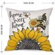 thumbnail image 3 of 18 x 18-Inch Mr.tom Gnome Fundas de almohada de 18.0 x 18.0 in, juego de 4 fundas de almohada con diseño de abeja, eres mi brillo, girasol, para decoración del hogar, sala de es, 3 of 4