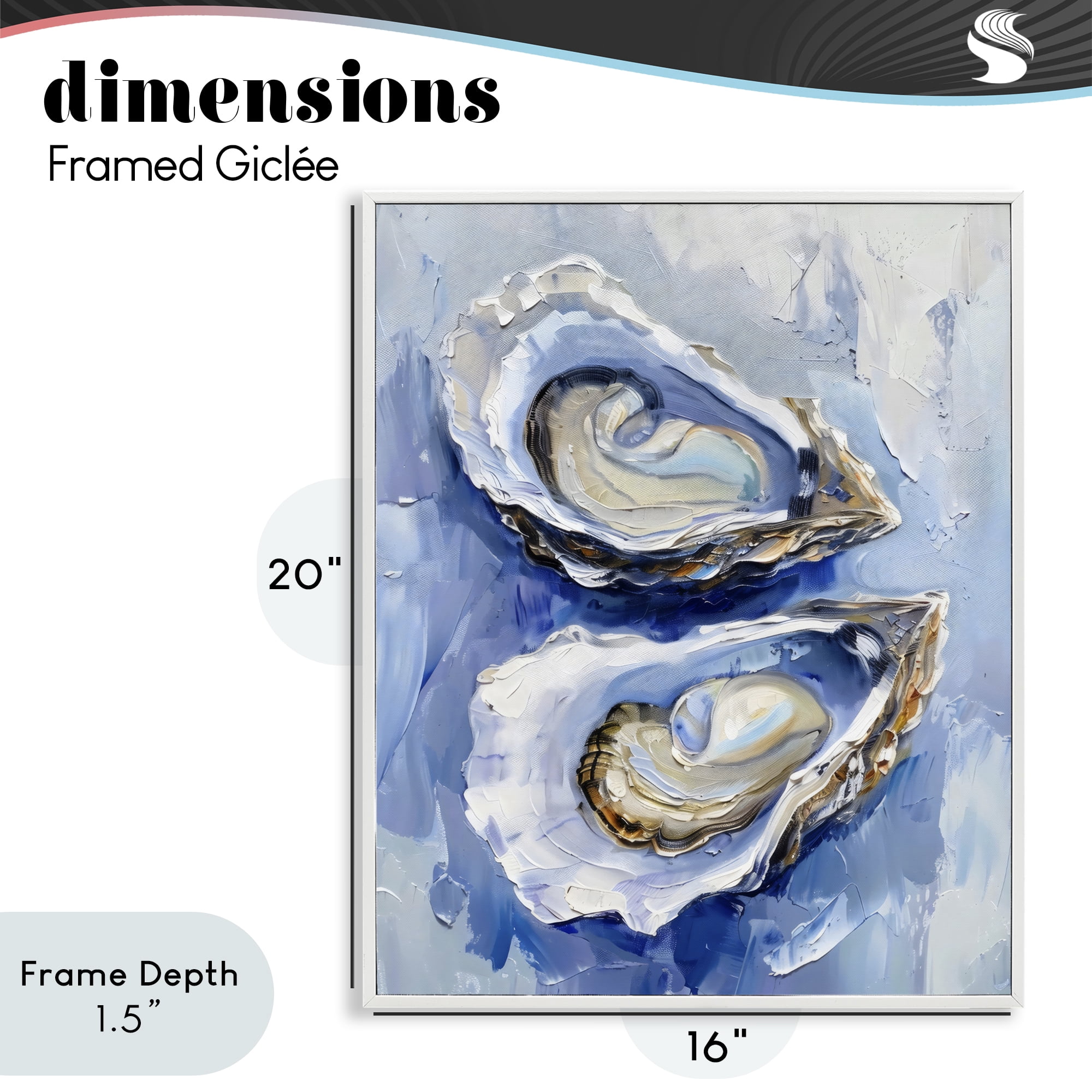Stupell Industries Oysters On The Half Shell White Framed Giclee Art, design by Creative Studio