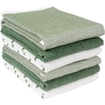 KAF Home Ayesha Curry Cotton Kitchen Towels Set, Absorbent Dish Towels, 18” x 28”, Gray, 6 Pack