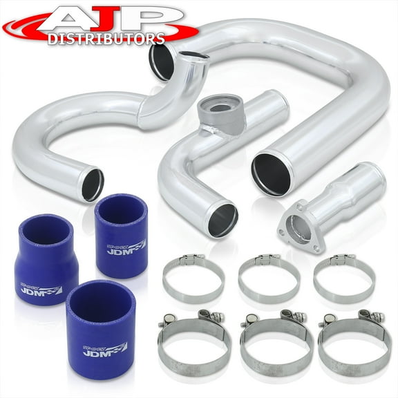 AJP Distributors Upgrade JDM Turbo Charged Aluminum Intercooler Pipe Piping Hose Kit w/ Silicone Blue Couplers Set For Scion xB bB XP30 1.5L 1NZ-FE 2004 2005 2006 04 05 06