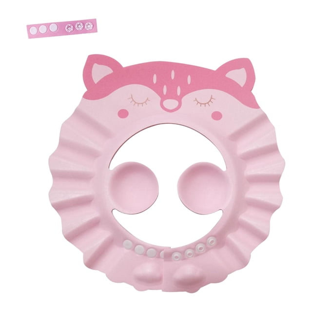 Gorro de baño para ducha, lavable, suave, protector de ojos y oídos, visera de baño ajustable para niños y niñas, unisex.