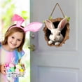 thumbnail image 2 of YingYouFu 2pc Easter Door Sign, Wooden Welcome Decoration, Bunny Spring Hanging Ornament for Front Door Entryway Wall Decor B, 2 of 5