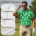 thumbnail image 5 of Binienty Green Daisy Golf Matching Golf Outfit for Couple Relaxed Athletic His and Hers Matching Golf Outfit for Couple Fashionable Quarter Zip Pullover Athletic Workout Dress, 5 of 7