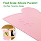 thumbnail image 3 of Manteles individuales de silicona antideslizantes para niños, manteles de mesa de comedor lavables, estera de comida para niños pequeños (oso, rosa) Feliz Sencillez, 3 of 4