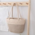 thumbnail image 4 of ‌Yatlte 11x10in Woven Straw Beach Bag - Cotton Rope Tote with Zipper Pouch for Vacation Essentials, Water-Resistant Boho Handbag for Pool/Weekend/Market‌, 4 of 8