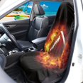 thumbnail image 3 of Chririnla Flaming Football Terry Cloth Car Seat Cover Sweating, Anti Slip Bucket Seat Protector for Vans and Cars, Machine Washable Towel Cover, 3 of 7