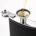 thumbnail image 6 of WSBArt 8 Oz Hip Flask for Liquor Black Leather Flask and Funnel, Leak Proof 18/8 Stainless Steel Pocket Flask for Men Gift, 6 of 8