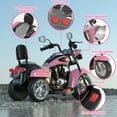 thumbnail image 6 of KORIMEFA 3 Wheel Kids Ride On Motorcycle 6V Battery Powered Electric Toy Pink, 6 of 11