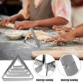 thumbnail image 4 of BRIGHTFUFU 5-Piece Stainless Steel Triangle Biscuit Cutters for Baking, Pancakes, Sweets, and Home Kitchen Embossing Molds -, 4 of 8