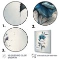 thumbnail image 3 of Designart Blue Rose With Thorns Canvas Wall Art, 3 of 5