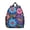 Colorful Floral Pattern, variant on Blue Gold Marble Backpack Backpack for School,Cute School Bag,Schoolbag with Adjustable Shoulder Straps & Padded Back,13.8"x11.4"x6"