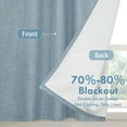 thumbnail image 2 of DriftAway Double Layer Linen Blackout Tie Up Curtains Thermal Insulated Fully Lined Balloon Roman Shade Bathroom Window Adjustable Rod Pocket for Small Window 25 Inch by 47 Inch Dusty Blue, 2 of 5