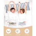 thumbnail image 4 of Navy Blue Striped Pillow Cases Body Size, Smooth Satin Pillowcase for Hair and Skin, Navy Blue White Stripes Farmhouse Decorative Cooling Bed Pillow Covers with Zipper, 20x54 Inches, 4 of 5