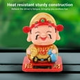 thumbnail image 4 of Statue Cai Shen, Figurine Cai Shen Vive Chanceuse pour Bureau Rouge, Or, 4 of 7