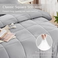 thumbnail image 3 of Cooling Comforter Full Size, Down Alternative Duvet Insert with Corner Tabs, All Season Soft Quilted Bed Comforter, Lightweight Bedding for Women & Men, Light Grey, 3 of 5