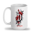 thumbnail image 2 of Custom Monogram Coffee Mug with Initial D for Women, Personalized Name Cup for Birthday, Mother's Day, Father's Day, Office Use, or Everyday Beverage – 11oz 15oz Ceramic Mug, 2 of 6