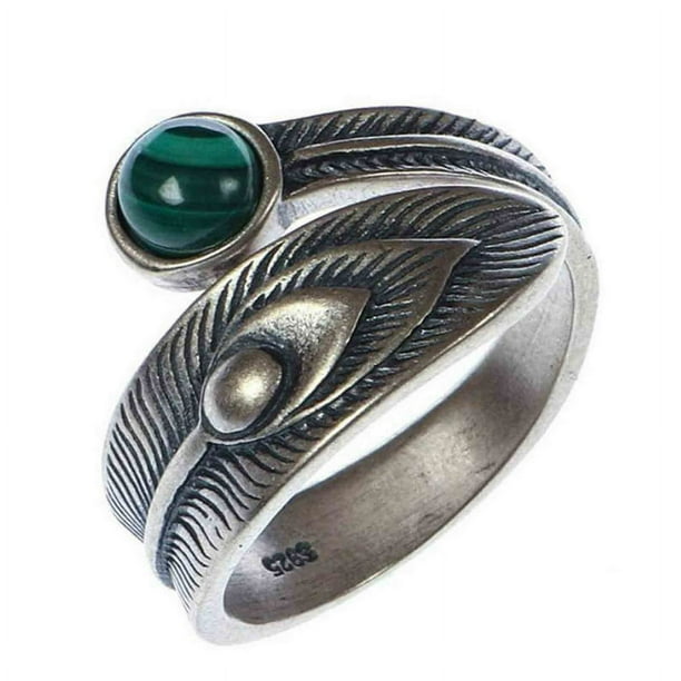 Peacock feather shop ring