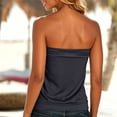 thumbnail image 5 of VNKIDY Womens Solid Color Strapless Tube Top With Banded Hem Loose Fit Casual Sleeveless Blouse For Summer Everyday Wear Night Out Black XL, 5 of 6