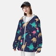 thumbnail image 3 of Fotbe Cartoon Dinosaur Chaqueta con Protección Solar UPF 50+ para Hombre y Mujer, Camisa con Capucha y Bolsillos-Small, 3 of 7