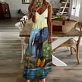 thumbnail image 3 of Colorful Elephant Flower Design Sleeveless Dress Woman Fashion Long Dresses Women's Summer Suit Dress 2025, 3 of 7