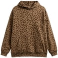 thumbnail image 4 of Hoodies for Women Loose Spring Crewneck Fashion Sweatshirts Leopard Print Long Sleeve Fall Casual Top, 4 of 4