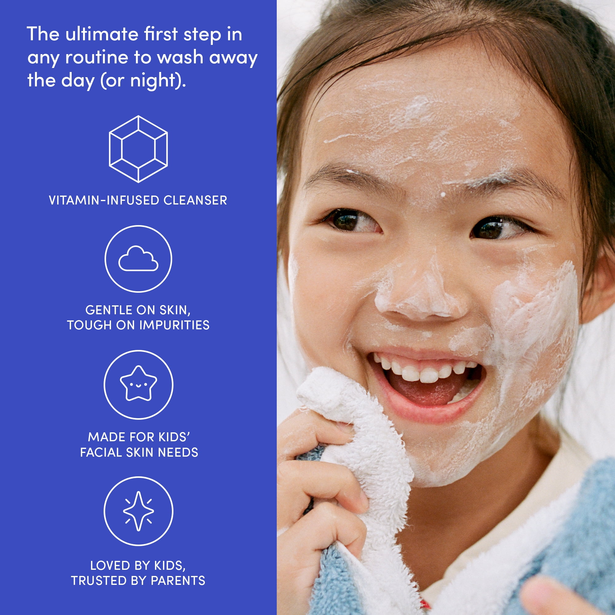 Evereden Kids Face Wash, Melon Juice Scent, Gentle Skin Care, 3.4