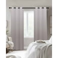 thumbnail image 3 of Beige Ombre Blackout Curtains 63 Inches Long for Bedroom, White Gradient Modern Abstract Art Thermal Insulated Room Darkening Black Out Window Curtain Panels Grommet Drapes for Living Room, 3 of 8