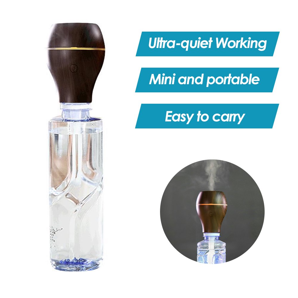 Portable Mini Air Humidifier Water Bottle Caps Humidifier Mist Maker