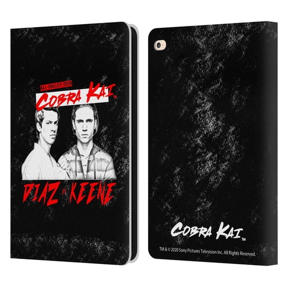 Head Case Designs Officially Licensed Cobra Kai Composed Art Diaz VS Keene Leather Book Wallet Case Cover Compatible with Apple iPad Air 2 (2014)