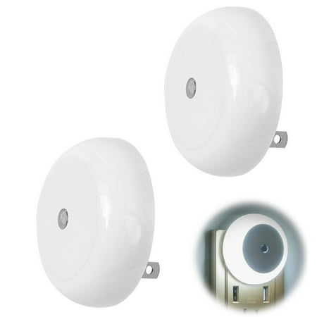 

2PC Light-controlled Night Light Plug-in Suitable For Corridors Stairs Bathrooms And Kitchens