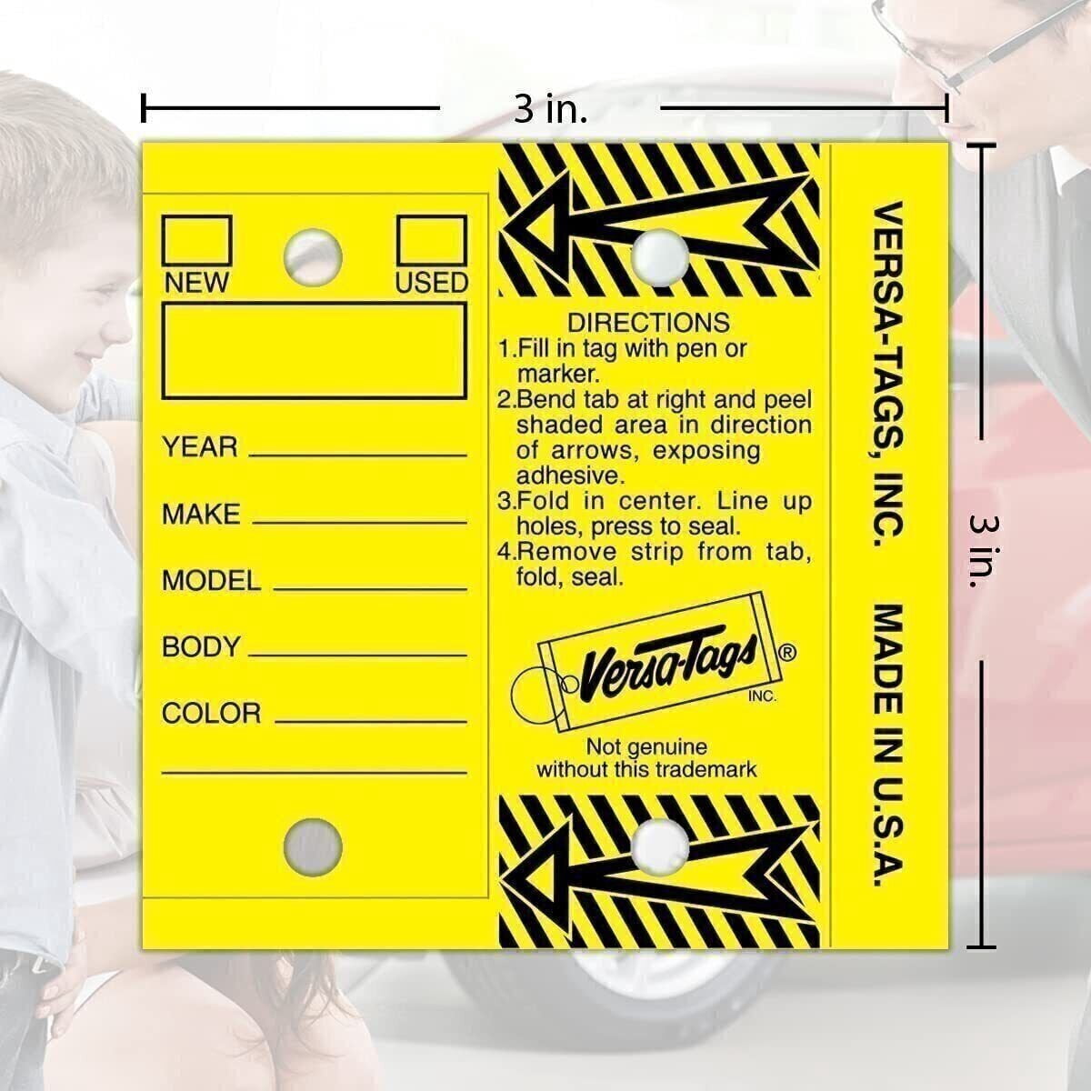 Versa-Tags 250 Key Tags, Self Protecting Poly, 1.25''x3'', Highly Resistant