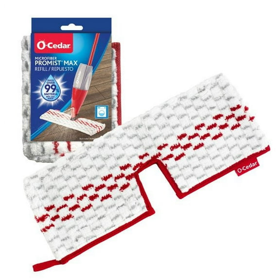 O-Cedar Pro Mist MAX Microfiber Spray Mop Washable Refill, Removes 99% of Bacteria (Pack of 12)