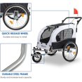 thumbnail image 4 of PEXMOR 2-in-1 Foldable Dog Bicycle Trailer for Pets with Universal Hitch, White, 4 of 9
