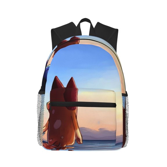 Kowoue Bluey Pattern Casual Backpack – School Backpack Lightweight & Ergonomic Design, Water-Resistant, Spacious & Comfortable, Travel