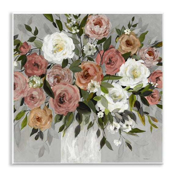 Stupell Industries Varied Roses Bouquet Plants & Flowers Painting Unframed Art Print Wall Art, 12 x 12
