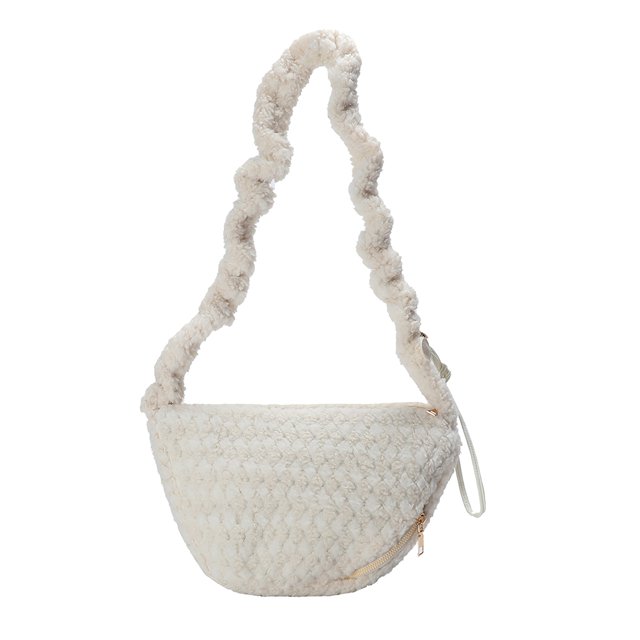 Bolso Piel Sintética Hobo Suave Tipo Cartera Esponjoso Informal para Mujer Otoño E Invierno