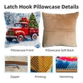 thumbnail image 3 of DIY Latch Hook Pillow Kits Red Truck with Christmas Tree Printed Pillowcase Crochet Yarns Hooking Handmade Pillow Cover Cushion for Home Sofa Decoration 17x17inch-4, 3 of 7